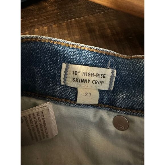 Madewell 10” High Rise Skinny Crop Stretch Jeans Medium Blue Size 27 - Picture 6 of 6